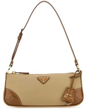 Prada Logo Shoulder Bag - Metallic