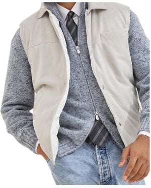 Brunello Cucinelli Sleeveless Buttoned Vest - Blue