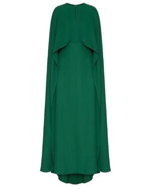 Valentino Long Cape Dress - Green