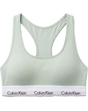 Calvin Klein Racerback Wireless Bralette - Green