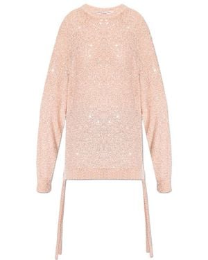 Stella McCartney Sequinned Long-Sleeved Jumper - Pink