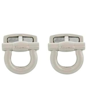 Ferragamo Ferragamo Logo Engraved Cufflinks - Metallic