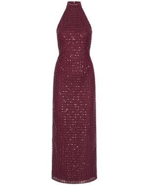 ROTATE BIRGER CHRISTENSEN Beaded Maxi Dress in White | Lyst