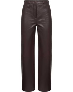 Loulou de Saison Cobe Straight-Leg Pants - Brown