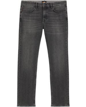 BOSS Boss Logo Patch Skinny Jeans - Grey