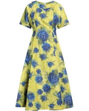 Marni Floral-Print Flared Dress - Blue