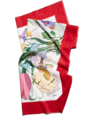 Gucci Printed Cotton Muslin Pareo - Red