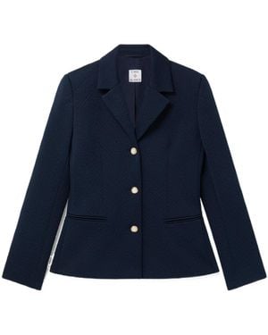 CASABLANCA Jacquard-Knit Single-Breasted Jacket - Blue