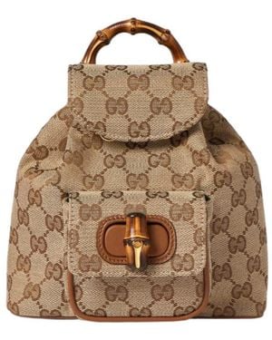 Gucci Bamboo Mini Backpack - Brown