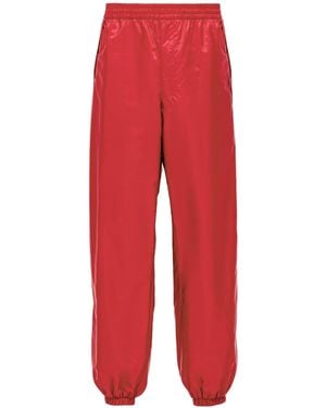 Prada Re-Nylon Logo Plaque Track Trousers - Red