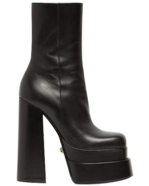 Versace Logo High Gang And Naked Boots - Black