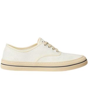 Loro Piana Nantucket Walk Lace-Up Canvas Trainers - White