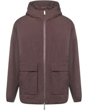 Herno Laminar Hooded Zip-Up Coat - Purple