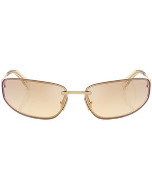 Miu Miu Wraparound-Frame Sunglasses - Natural