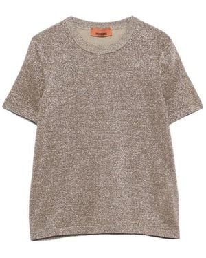 Missoni Metallic Short-Sleeve T-Shirt - Grey