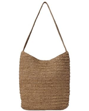 The Row Alma Raffia Shoulder Bag - Brown