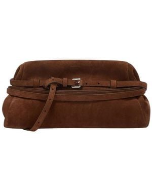 Moschino Drawstring Shoulder Bag - Brown