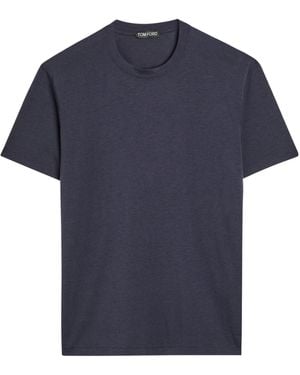 Tom Ford Simple Short-Sleeved T-Shirt - Blue