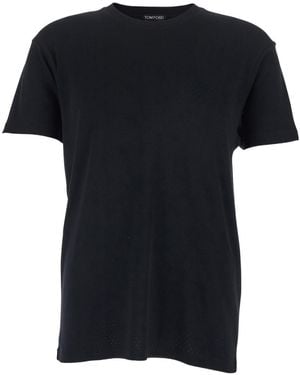 Tom Ford Short Sleeved Crewneck T-Shirt - Black
