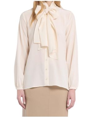 Marella Long-Sleeve Button-Up Shirt - Natural
