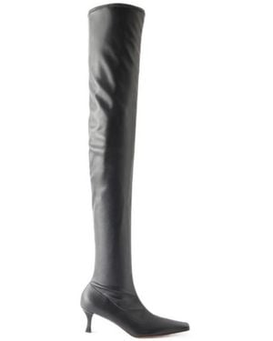 Proenza Schouler 60Mm Calf Leather Thigh-High Boots - White