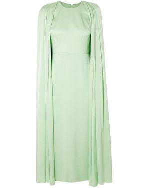 Alex Perry Capeeffect Satincrepe Midi Dress - Green