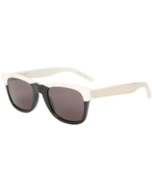 Saint Laurent Color-Blocked Square Sunglasses - White