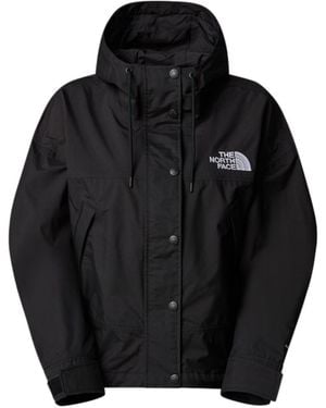 The North Face Logo Embroidered Hooded Jacket - Black