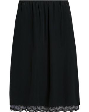 Simone Rocha Lace-Trimmed Midi Skirt - Black