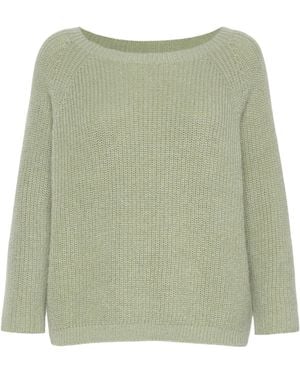 Weekend by Maxmara Ribbed Crew Neck Knitted Sweater - Green