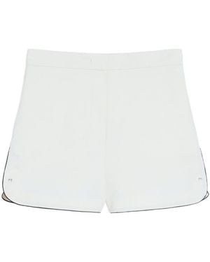 Max Mara Double-Faced Cotton Canvas Shorts - White