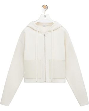 Loewe Zip-Up Hoodie - White