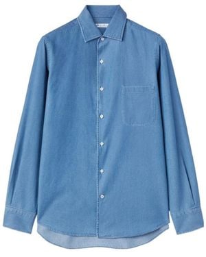 Loro Piana Chest Pocket Long-Sleeved Shirt - Blue
