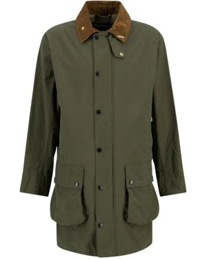 Barbour Corduroy-Collar Pocket Coat - Green