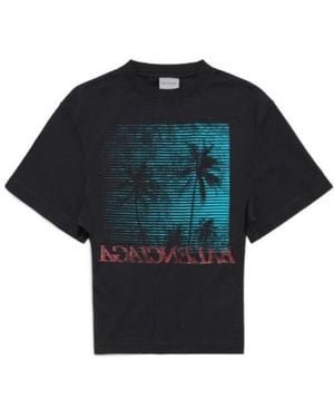Balenciaga Vintage Holiday Cropped T-Shirt - Black