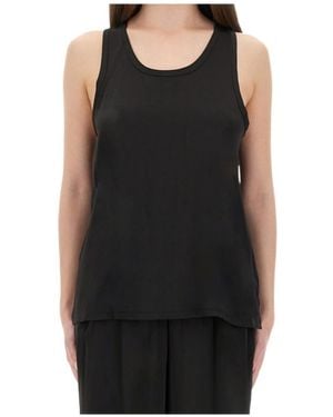 MICHAEL Michael Kors Satin Racerback Tank Top - Black