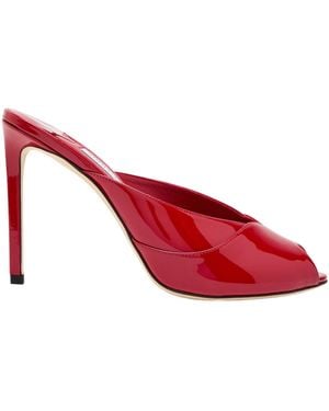 Jimmy Choo Patent Leather Mules - Red