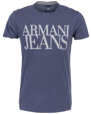 Armani Jeans Logo Details T-Shirt - Blue