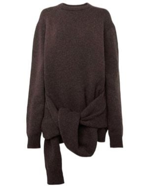 JW Anderson Jw Anderson Draped-Tie Front Jumper - Brown