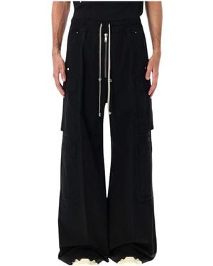 Rick Owens Drkshdw Double Cargo Jumbo Belas Cotton Pant - Black