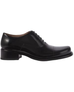 The Row Kai Leather Derby Shoes - Black
