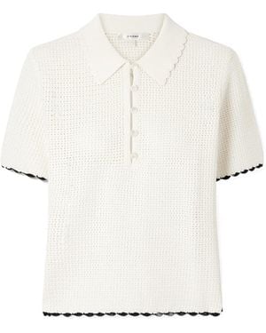 FRAME Daybreak Mesh Polo Shirt - White