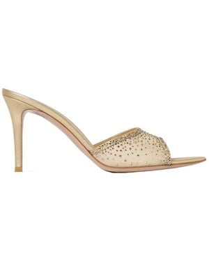 Gianvito Rossi Round-Toe High-Heeled Sandals - Natural