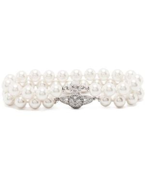 Vivienne Westwood Graziella Pearl Bracelet - White