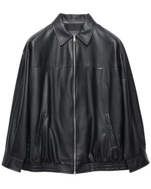 Prada Nappa-Leather Jacket - Grey