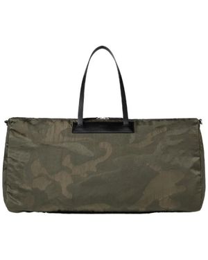 Fendi Duffle Patchwork Nylon Duffle Bag - Green