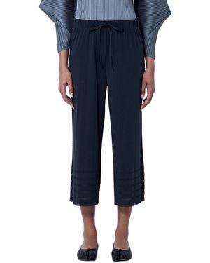 Issey Miyake Pleated Wide-Leg Trousers - Blue