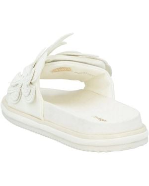 FARM Rio Solid Color Slide Sandals - White