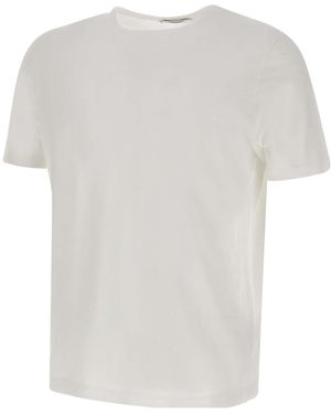 Kangra Cashmere Kangra Crew Neck Regular Fit T-Shirt - White