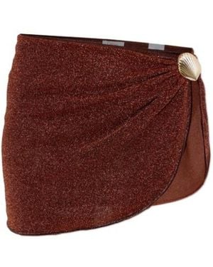Oséree Asymmetrical Skirt - Red